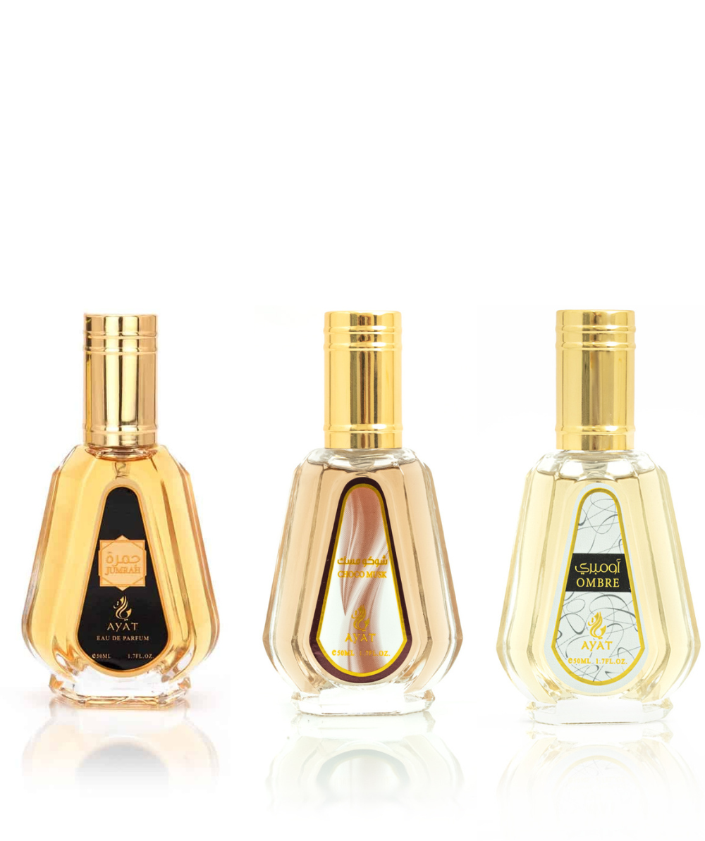 Coffret 3 parfums de Dubai de chez Ayat Perfumes